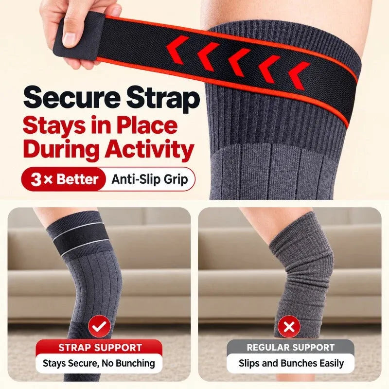Adjustable Plush Knee Sleeves