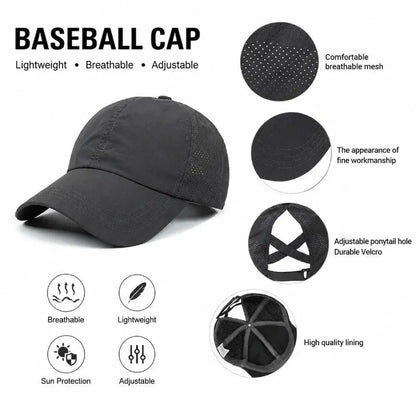 Adjustable Ponytail Baseball Hat