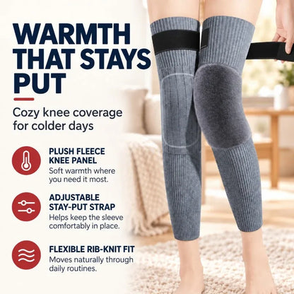 Adjustable Plush Knee Sleeves