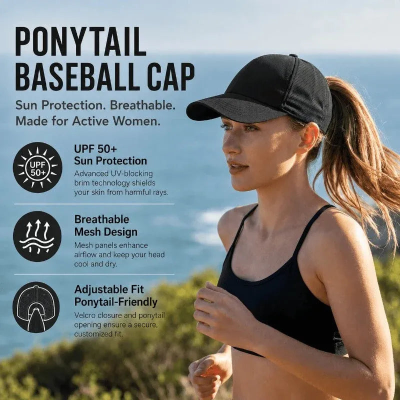 Adjustable Ponytail Baseball Hat
